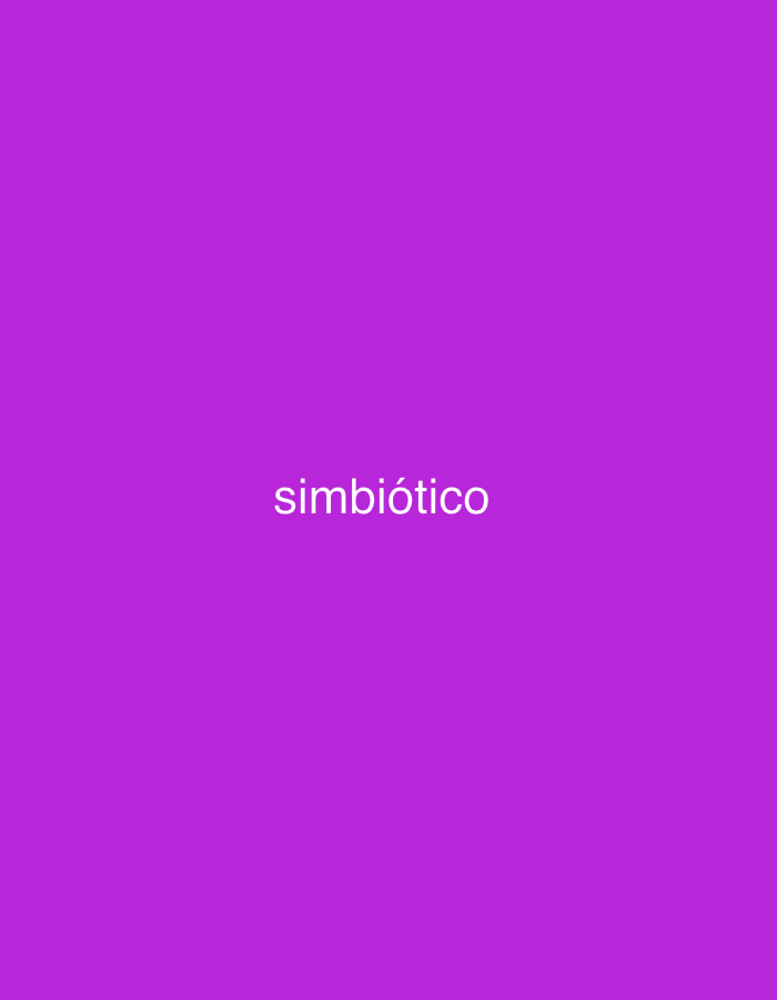 The image displays a solid purple background. Centered horizontally and vertically on this background is the word "simbiótico" rendered in white, sans-serif text. There are no other visible subjects, objects, people, or environmental details. The cropped images confirm the presence of the same purple background and white text, shown at different positions within the frame.