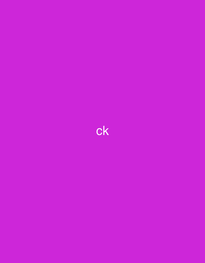 The image shows the letters "ck" centered on a solid purple background. There are no people, objects, actions, interactions, or environmental details. The image provides no information relating to the city of Yerevan, Armenia.