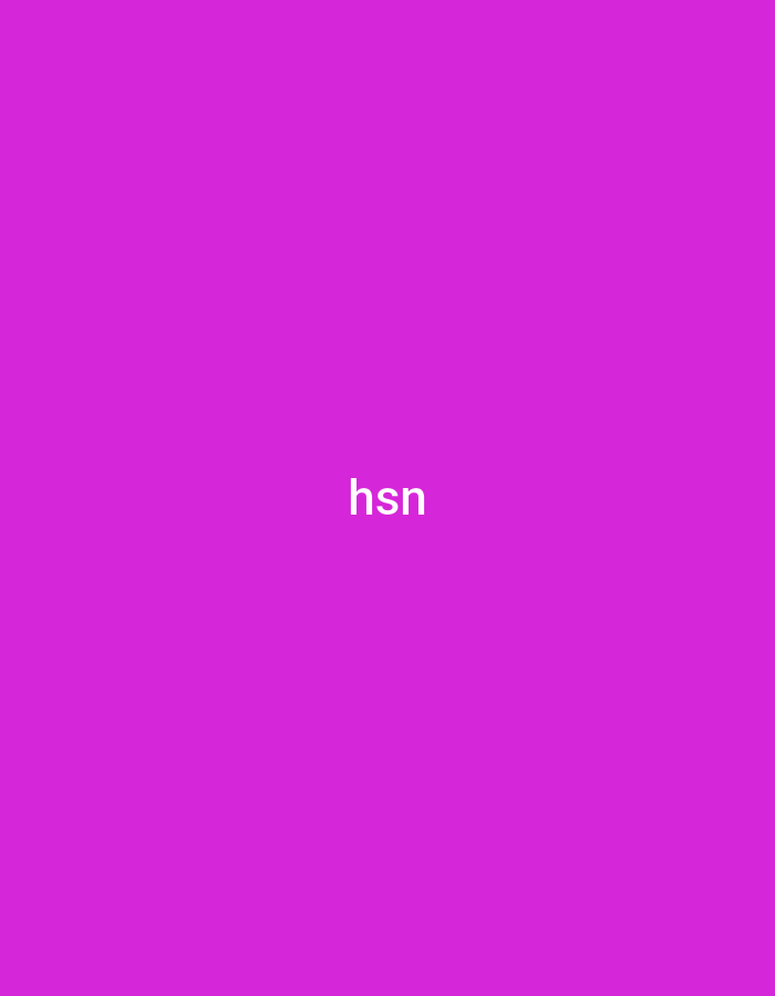 The image displays a solid, vibrant magenta-purple background. Centered on this monochromatic field are the white, lowercase letters "hsn" in a simple, sans-serif font. There are no other subjects, objects, or discernible scenes depicted in the image. No specific activity or event is taking place, nor are there any indications of time of day, weather, or a particular location within the image itself. The only visible text is "hsn".