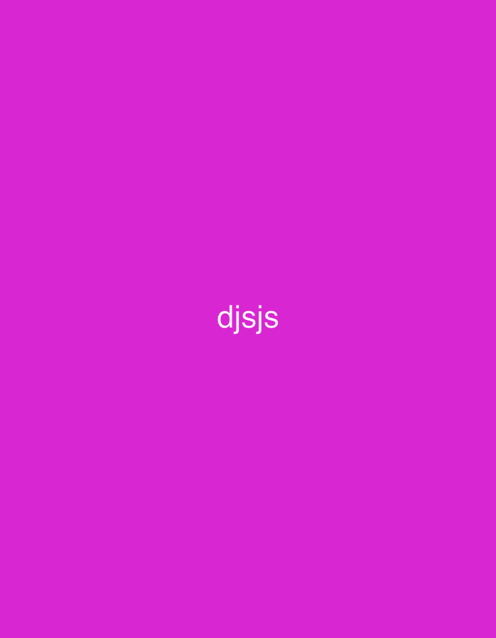 The image is a solid field of bright pink color with the text "djsjs" centered in the middle. It does not contain any information to infer a location or environment in Yerevan, Armenia or any other city. No subjects, objects, actions, or interactions are depicted.