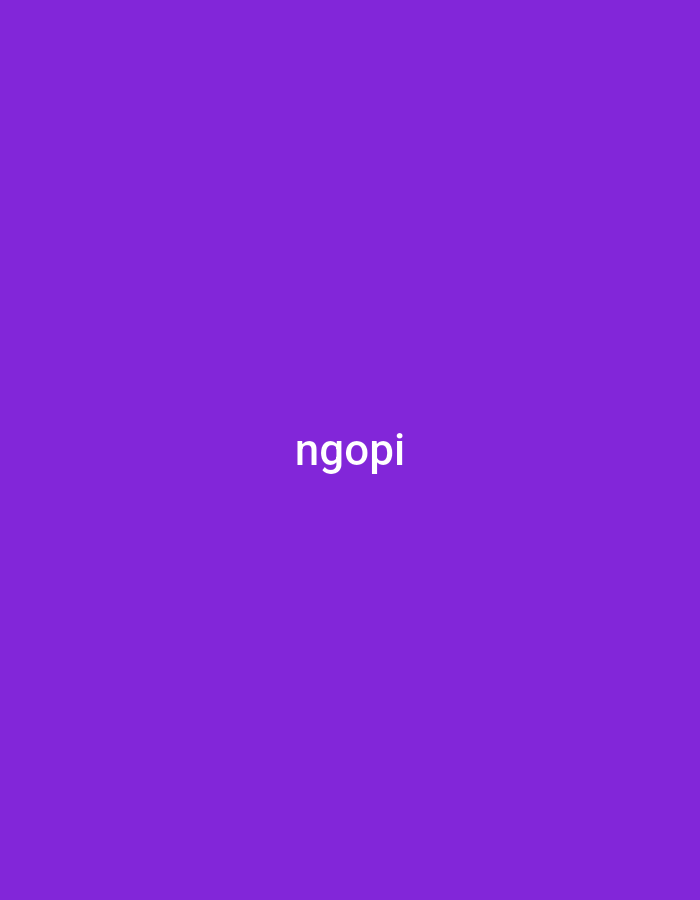 The image is a solid purple background with the word "ngopi" in white text centered horizontally. The word appears to be a common Indonesian slang term for drinking coffee. There are no discernible features of Depok, Indonesia, or any contextual clues about a specific location within the city. The image is devoid of any people, subjects, objects, actions, or interactions.