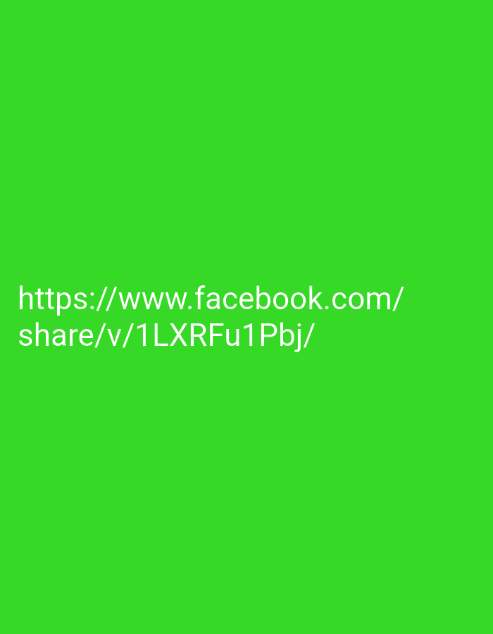 A bright green background displays text in white. The text reads "https://www.facebook.com/share/v/1LXRFu1Pbj/". There are no people, objects, or environmental details in the image that would suggest a specific location in Lakea Satu, Indonesia.