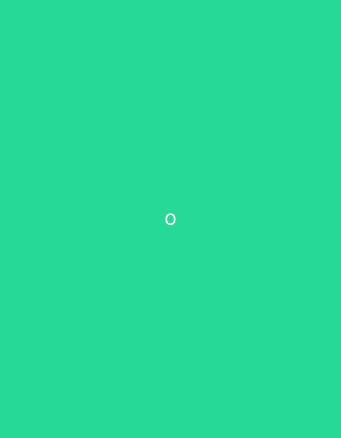 The media file displays a minimalist graphic featuring a white circular outline, resembling the letter 'O' or a ring. This white circle is precisely centered against a solid, vibrant green background, specifically a shade akin to teal or turquoise. There are no other subjects, objects, or discernible details in the scene, contributing to a clean and abstract aesthetic. While the image itself is static, auxiliary frames provided as hints suggest this image is a single frame from an animation where the white circle moves across the frame, indicating its likely function as a loading or progress indicator. No text is visible in the image.