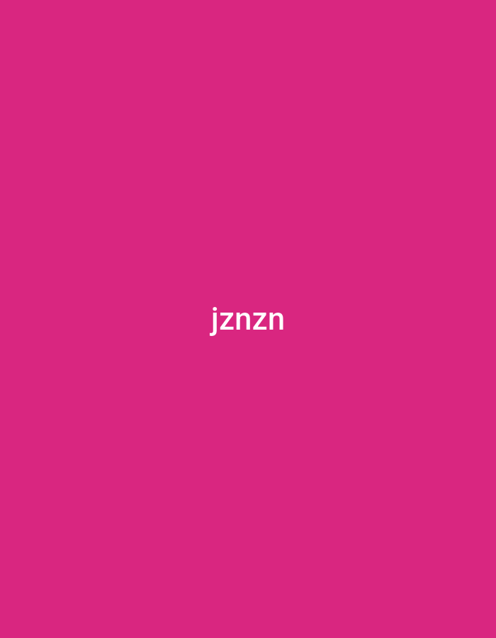 The image displays a solid, uniform background of vivid magenta. Centered horizontally and vertically on this background is the text "jznzn" in white, lowercase sans-serif font. No other subjects, people, or objects are present within the frame. No actions or interactions are depicted. The location is Unknown, Unknown.