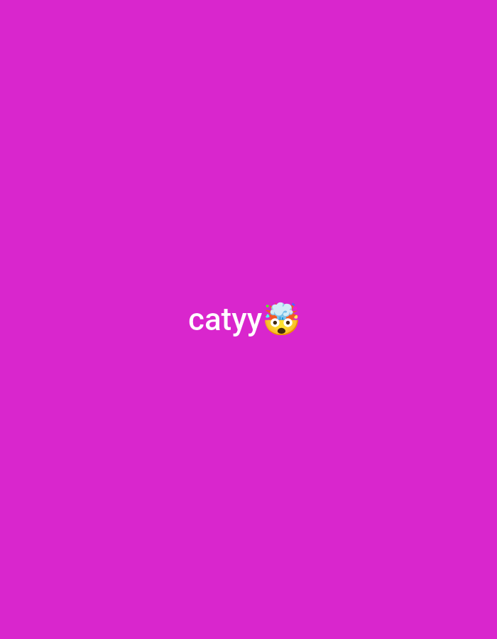 The image displays the word "catyy" next to a surprised face emoji with water droplets, set against a solid magenta background. The location in Biliaivka, Ukraine, is not discernable from the image content.