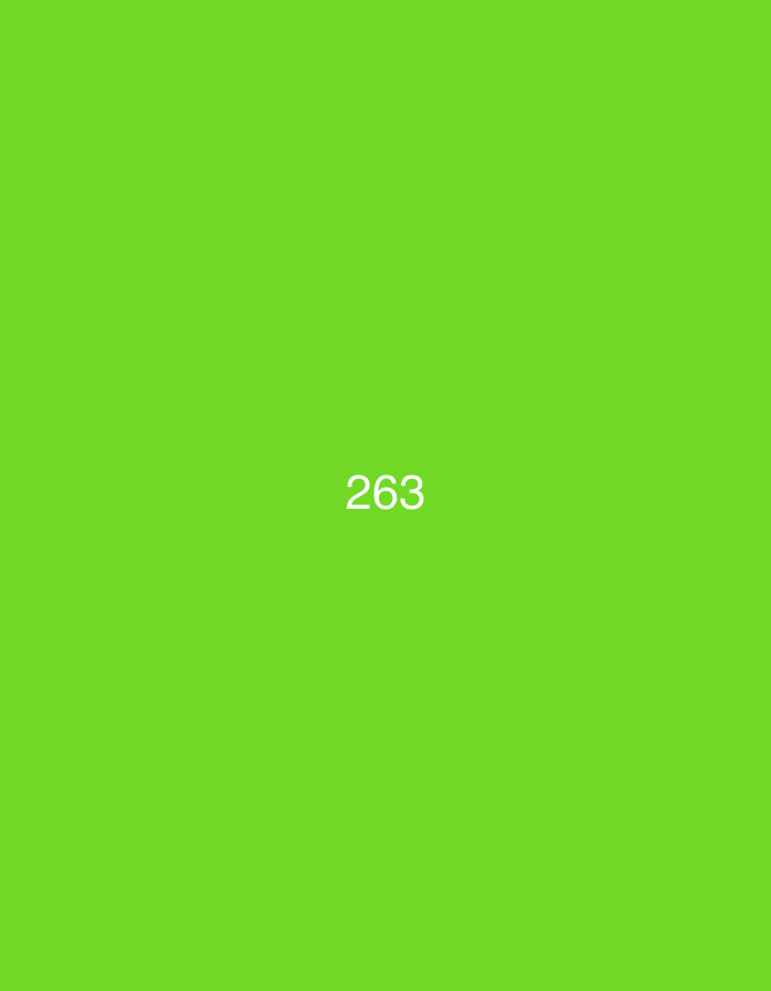 The image displays a simple, solid lime green background with the number "263" in white text centered horizontally and positioned in the lower half of the frame. There is no discernible urban context or specific location information, including any connection to Đà Nẵng, Vietnam.