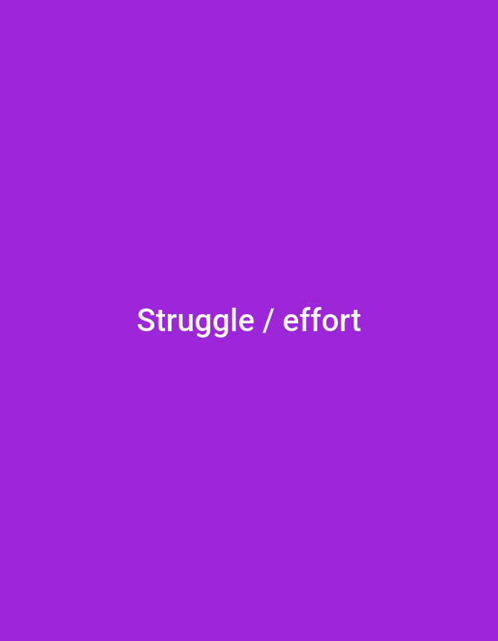 A purple background displays the white text "Struggle / effort". The image does not depict any location in Kota Negara Timur, Indonesia, nor does it contain any people, subjects, objects, or actions.