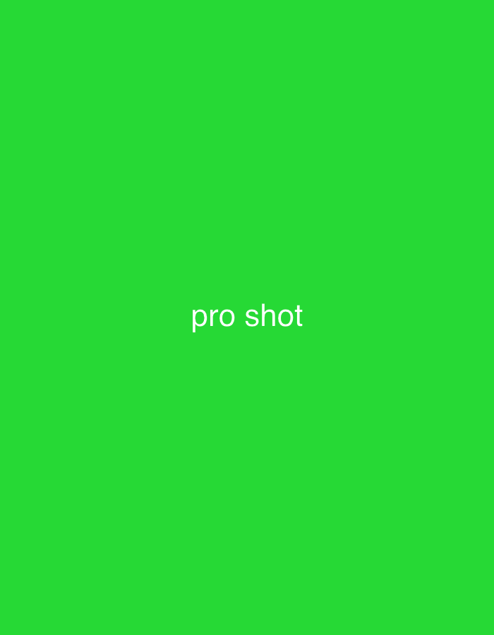 The image shows the words "pro shot" in white text against a vibrant green background. There is no identifiable location in Almada, Portugal, nor are there any people, subjects, objects, actions, interactions, or environmental details to describe beyond the text and its background.