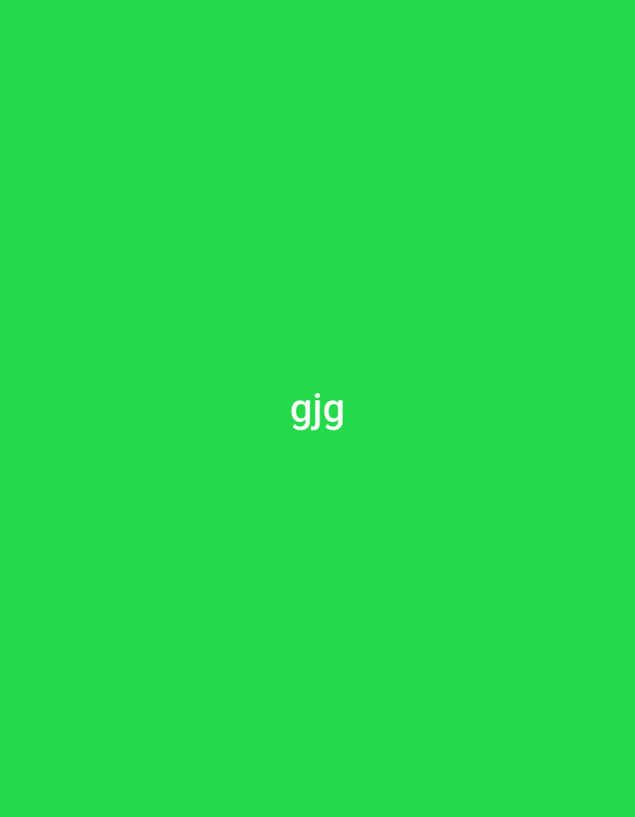 The image displays a solid, uniform green background. Centered horizontally and vertically on this green field is the white text "gjg" in a sans-serif typeface. The image is a graphic with text overlay and does not depict any identifiable physical location, city (such as Yerevan, Armenia), people, subjects, objects, or actions within an environment.