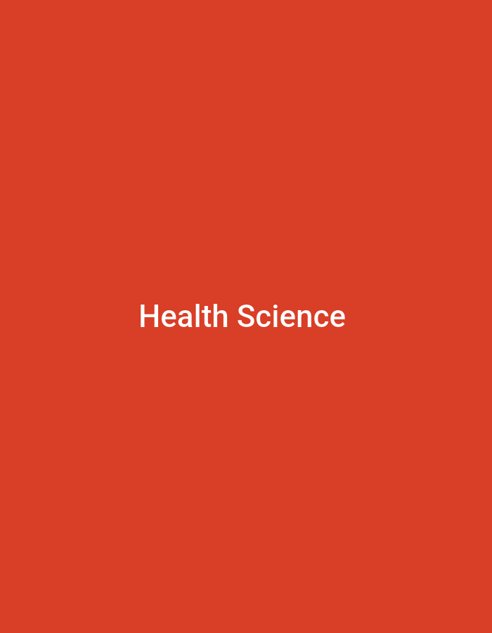 A plain, solid orange background fills the entire frame of the image. In the center, the white text "Health Science" is displayed in a sans-serif font. There are no other objects, people, or environmental details present in the image. The location in Jauro Yinu, Nigeria, is not visible or implied by the image content.