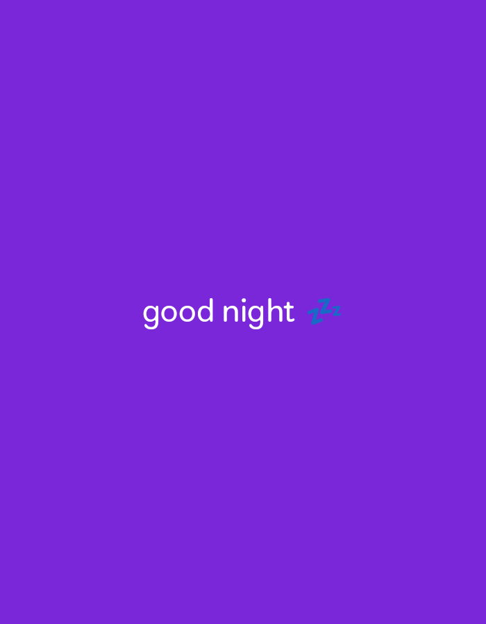 The image is a solid purple background with the text "good night" in white and a blue sleeping emoji. The coordinates 17.806, 83.209 are located in Visakhapatnam, India. The image is a digital image and cannot be physically located.