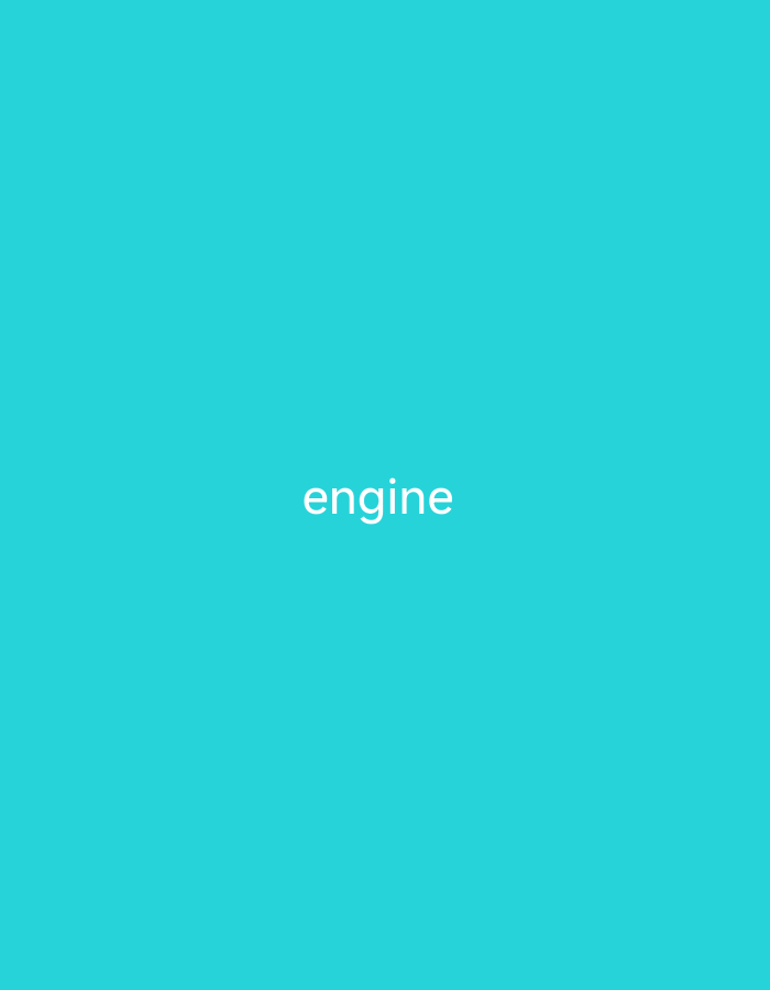 The image is a solid cyan background with the word "engine" written in white text in the center. There is no discernible location in Tabari Jauro Manu, Nigeria, as the image is abstract and lacks any identifying landmarks or contextual elements.