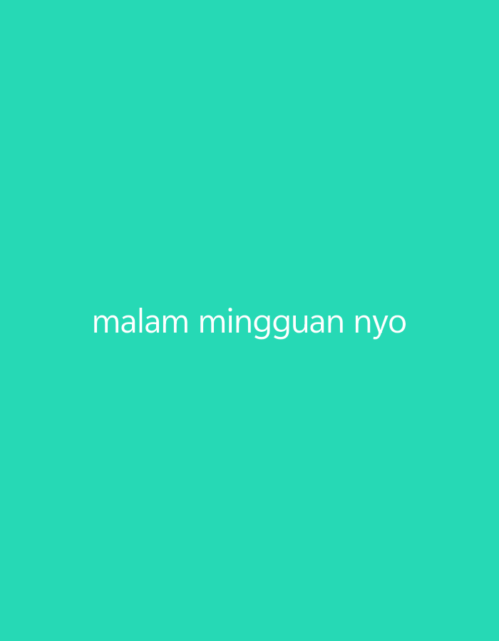 The image is a plain turquoise background with white text centered on it. The text reads "malam mingguan nyo". There are no people, objects, or environmental details visible in the image. The location in South Tangerang, Indonesia is not ascertainable from the visual information provided.