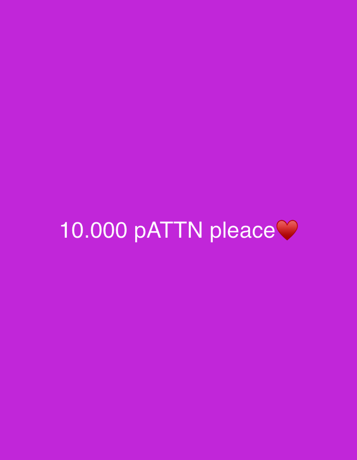 The image displays a text overlay on a solid purple background. The text reads "10.000 pATTN pleace" with a red heart emoji to the right of "pleace". There are no discernible features of Vanadzor, Armenia present in the image.
