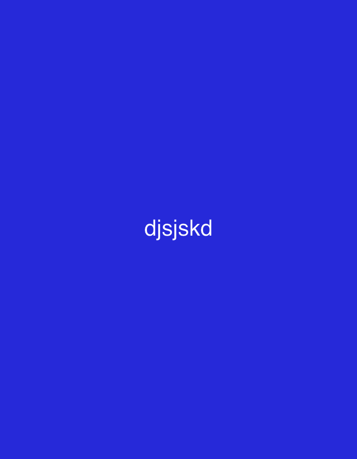 The image is a blue background with the text "djsjskd" in the center.