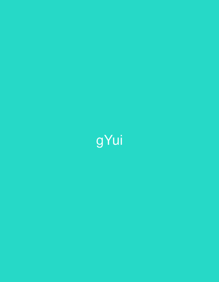 The image displays a plain, solid turquoise background, precisely identified as color #2ECDC4. Centered horizontally and vertically on this background is the white text "gYui" in a sans-serif font. The first character 'g' is lowercase, followed by an uppercase 'Y', and then lowercase 'u' and 'i'. There are no people, subjects, objects, or actions depicted. The environment is entirely abstract, consisting solely of the colored background and text. No geographical features, architecture, or environmental cues are present to indicate a specific physical location, including in the city of Casablanca, Morocco.