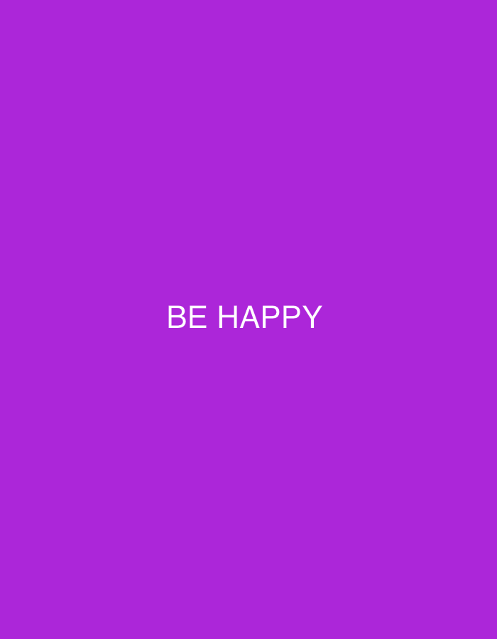 The image is a purple background with the white text "BE HAPPY" in the center. It is not a scene from Izhevsk, Russia.
