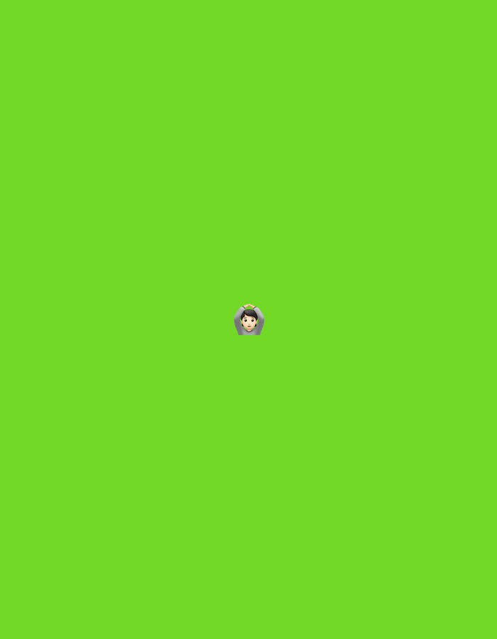 The image displays a solid, uniform lime green background, devoid of any discernible environmental or architectural features. Centrally positioned within this green field is a small, octagonal graphic icon. This icon depicts the head and upper neck of a stylized human figure, characterized by light skin tone, short dark hair, and minimal facial details consistent with an avatar or emoji. There are no other subjects, objects, or interactions present. Based solely on the visual content provided, there are no elements within the image that allow for the determination of a specific geographical location, including the city of Santa Ana, Venezuela, or any other real-world setting.