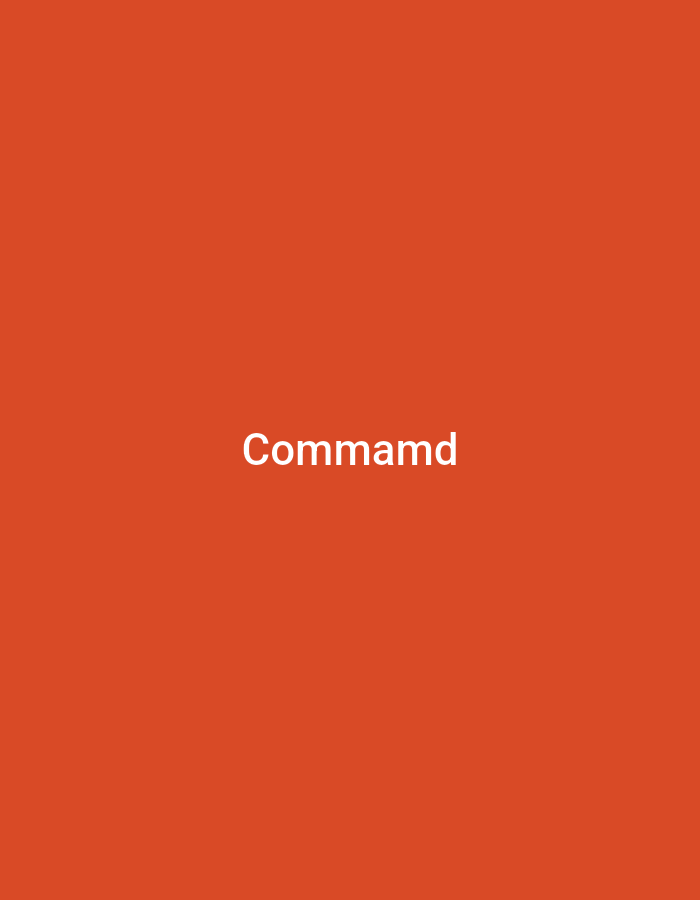 A white text that reads "Commamd" is displayed in the center of a plain orange background.
