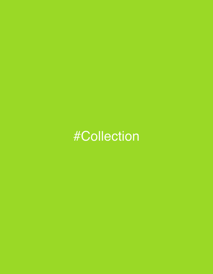 The image is a solid, bright green background with the word "#Collection" centered in white text. The image is devoid of any features that would allow for the identification of the location as Shushary, Russia, or any other place. There are no people, subjects, objects, actions, interactions, or environmental details visible.