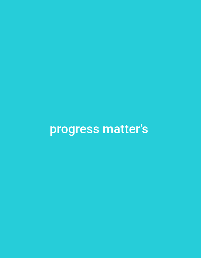 The image is a plain, solid turquoise background with white text centered in the middle. The text reads "progress matter's". There are no people, objects, or discernible environmental features present in the image. The location in Jalingo, Nigeria is not depicted or suggested by any visual elements in the image.