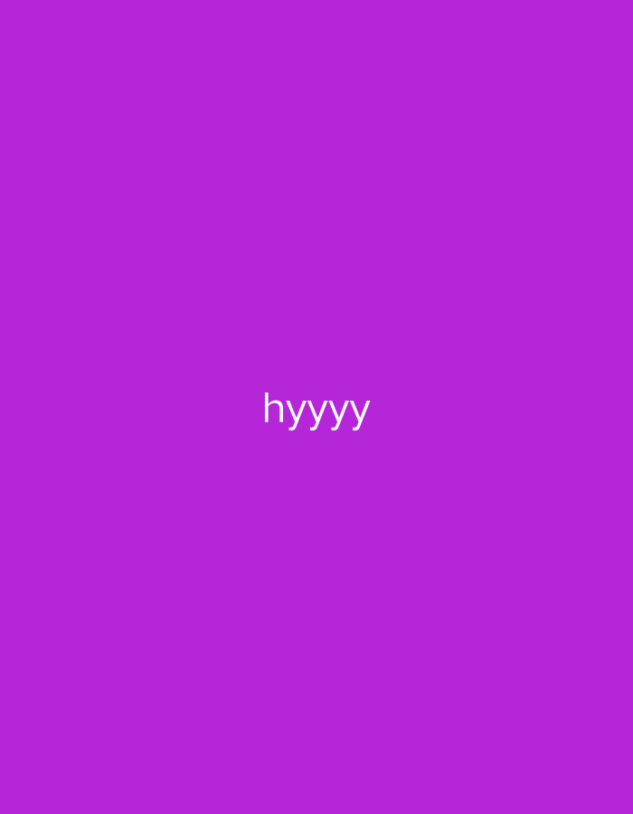 The image is a solid purple background with the word "hyyyy" written in white text in the center.