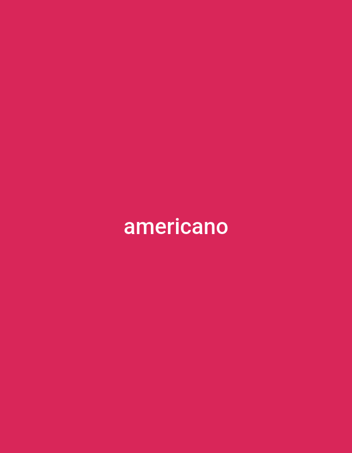 The image shows the word "americano" in white, sans-serif font, centered on a solid, bright pink background. There are no people, objects, actions, interactions, or environmental elements depicted in the image. The location of Depok, Indonesia is not relevant to the visual content of the image.
