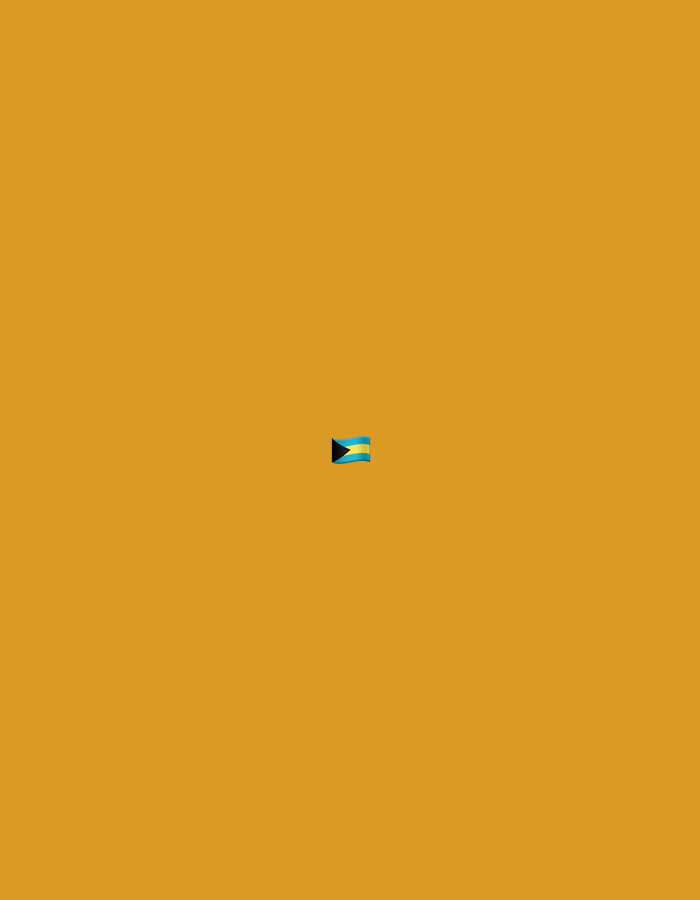 A small flag of the Bahamas is displayed in the center of the frame against a plain, muted orange background. There are no people, structures, or other discernible objects present. The image does not provide any information about its location in Moscow, Russia, or any other geographical context.