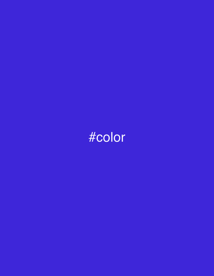 The image is a solid blue color with the text "#color" in white in the center. There is no identifiable location in Chaikovsky, Russia, people, objects, actions, interactions, or environmental details. The image solely represents a color sample.