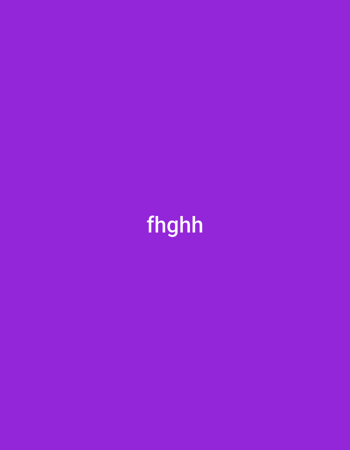 The image displays a vibrant, uniform purple background. Precisely centered both horizontally and vertically within the frame is the word 'fhghh' rendered in white, sans-serif typeface. There are no visible people, animals, or other distinct objects. No actions or interactions are depicted. The scene does not contain any discernible environmental or architectural features, thus the location is identified as Unknown, Unknown.