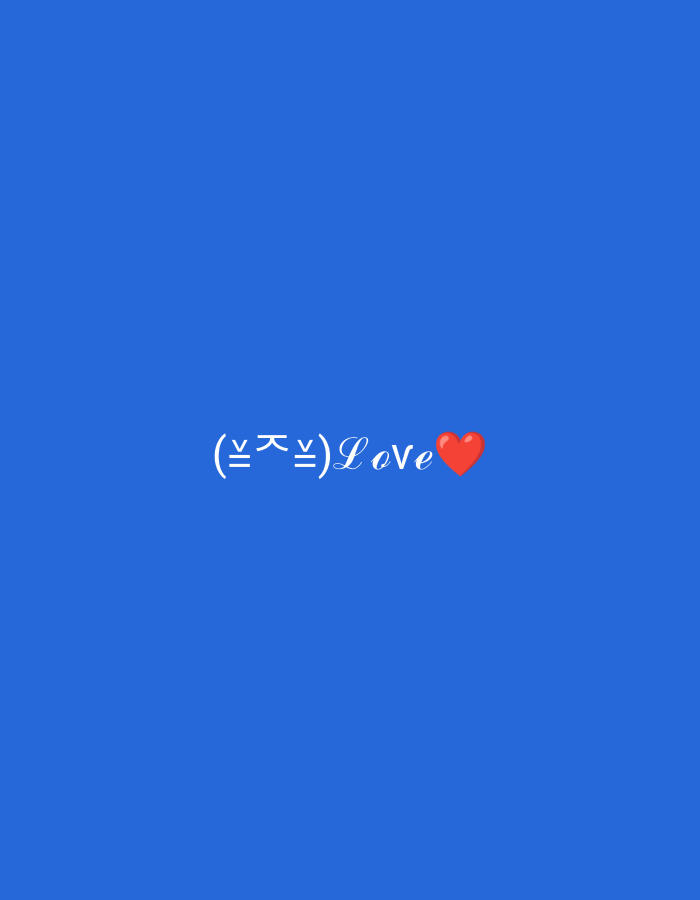 The image presents a minimalist composition set against a solid, vibrant royal blue background. Centered horizontally is a combination of a kaomoji, the English word "Love," and a red heart emoji, all rendered in white except for the red heart.
The visible text begins with the kaomoji `(≧ㅈ≦)`, which is a Japanese emoticon often used to express cuteness, happiness, or shyness. This is followed by the word "Love," written in an elegant, italicized script font. To the immediate right of "Love" is a standard red heart emoji, enhancing the theme of affection.
There are no discernible people, additional objects, or specific activities taking place. The scene is entirely static, focusing solely on the symbolic text and emoji. The plain blue background offers no contextual clues regarding location, weather, or time of day, and does not visually represent Chaikovsky, Russia. The overall impression conveyed is one of warmth, affection, and simplicity.