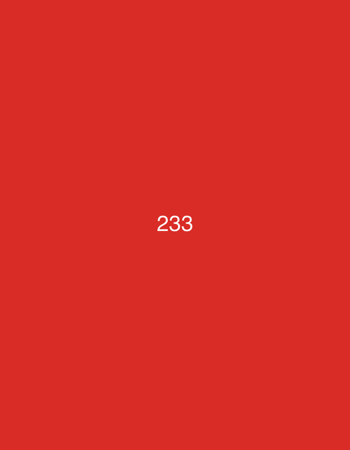 The image is a plain red background with the number "233" in white text centered vertically and horizontally. There is no discernible city, location in Đà Nẵng, Vietnam, or any contextual elements.