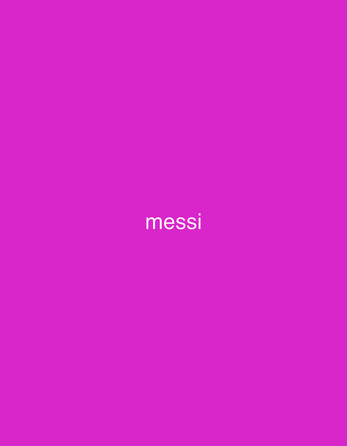 The image displays a minimalist composition featuring the word "messi" in white or light grey, lowercase text, centrally positioned on a solid magenta-purple background. No other subjects, people, or objects are visible. There is no depicted activity or event. Notable details such as time of day, weather, or specific location cues within Ihtiman, Bulgaria, are absent from the visual information provided in the image. The image is a simple graphic with text overlaying a single-color background.