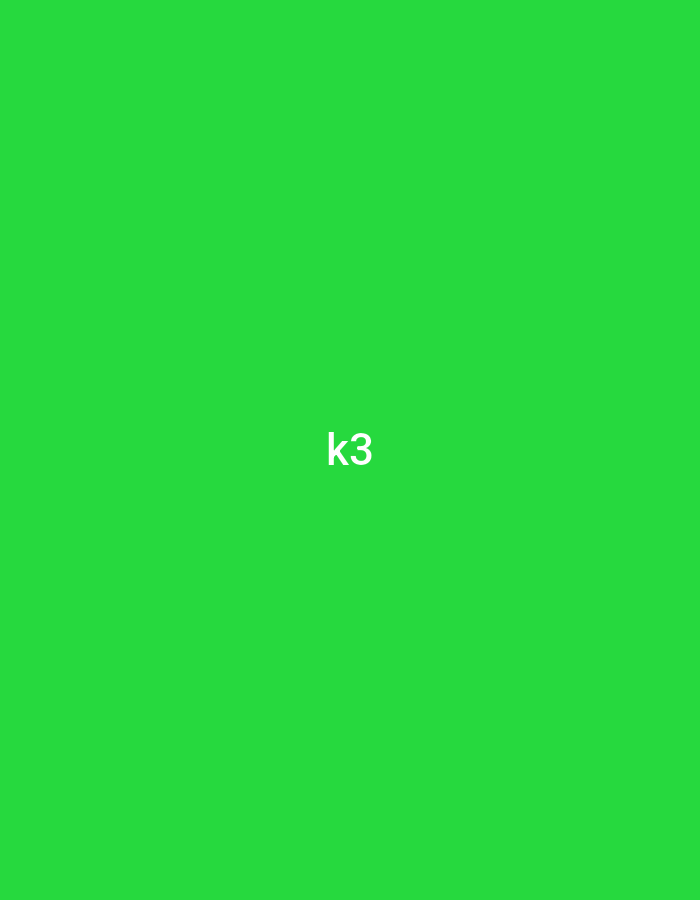 The image features a minimalist composition with a solid, vibrant green background. Centered prominently within the frame is the text "k3" rendered in a clean, white, sans-serif typeface. There are no other discernible subjects, objects, or people present. The image does not depict any activity or event. Lacking any specific visual details, it offers no cues regarding the time of day, weather, or emotions. Although given a location context of Yerevan, Armenia, the image itself provides no visual information or landmarks to indicate this geographical setting. The various provided crops highlight the text "k3" from different positions, suggesting it might be a part of a larger canvas or is repositioned in different instances.