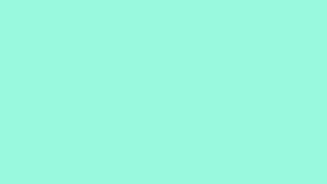 The image is a solid, unbroken color field of light turquoise or mint green. There are no objects, people, or environmental features visible. The image is a flat, two-dimensional expanse of color.