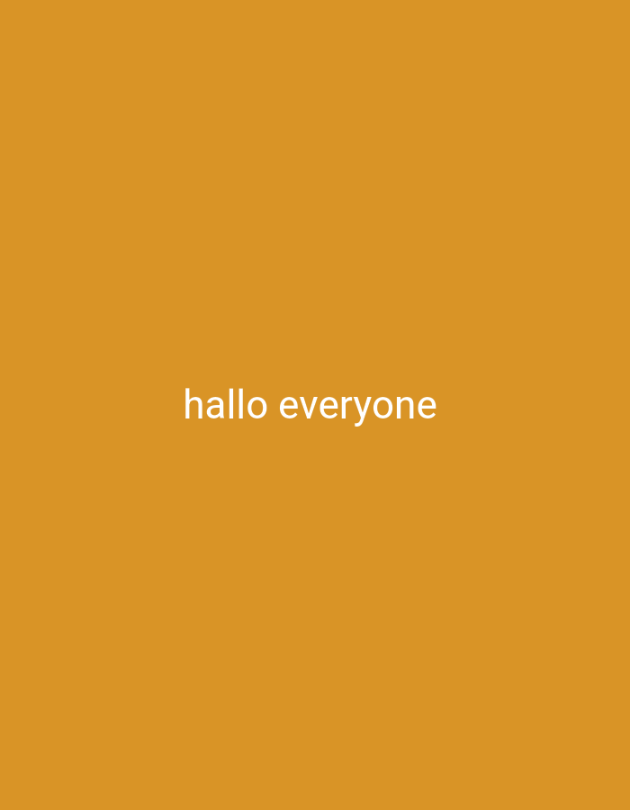 The image displays a plain, solid orange background. Centered in the frame, in white text, is the phrase "hallo everyone". There are no other objects, people, or environmental details visible in the image. There is no information in the image that could place it in Kramat Sukoharjo, Indonesia.