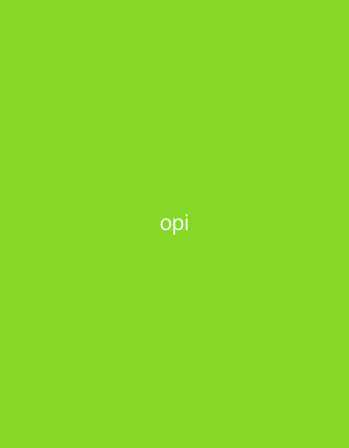 The image features a solid, vibrant lime green background that fills the entire frame. Centered within this green field is the lowercase word "opi," rendered in a light grey or white sans-serif typeface, providing a clear contrast against the background. No people, objects, or other visual elements are present in the image. The scene is abstract and static, depicting no activity or event. There are no notable details regarding time of day, weather, or specific location cues within the image itself. The given location context for this media file is Vagharshapat, Armenia.