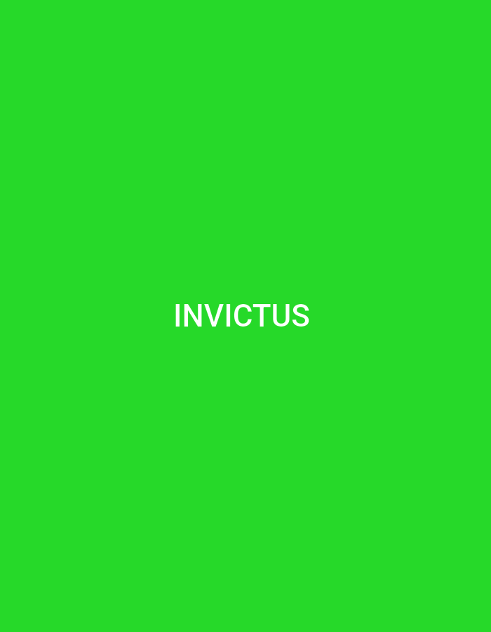 A green image with the white word "INVICTUS" in the center. The location in Fort Smith, United States of America is irrelevant as the image does not depict any specific location.