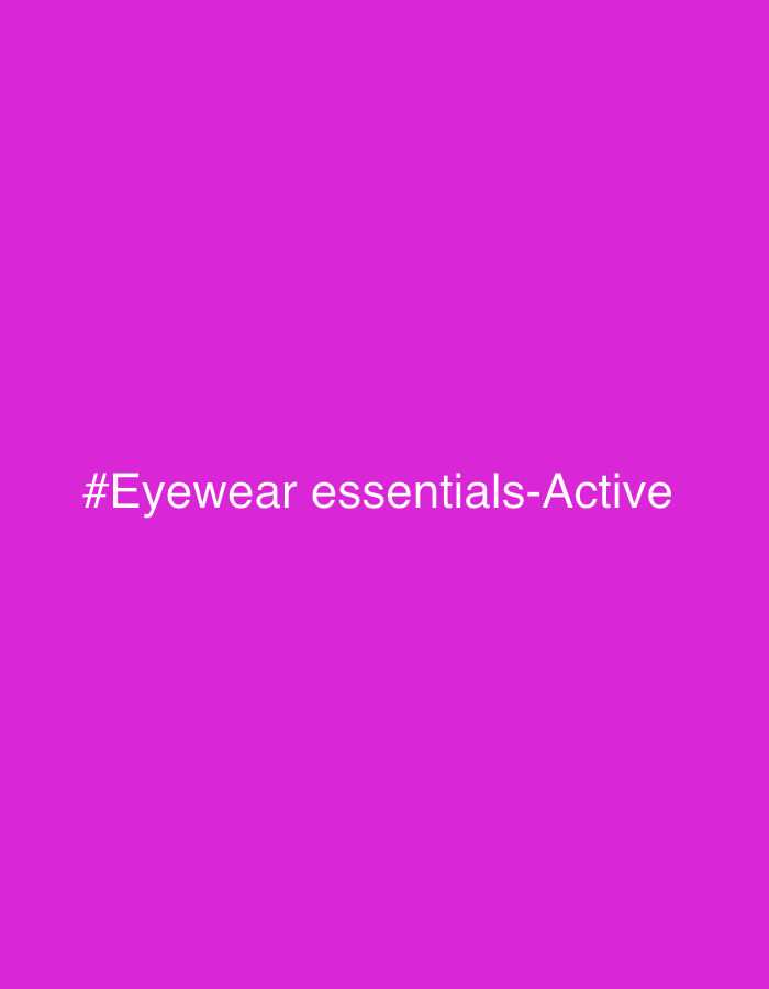 The image is a solid magenta color with the white text "#Eyewear essentials-Active" centered within the frame. No information about the city of Tashkent, Uzbekistan is present in the image.