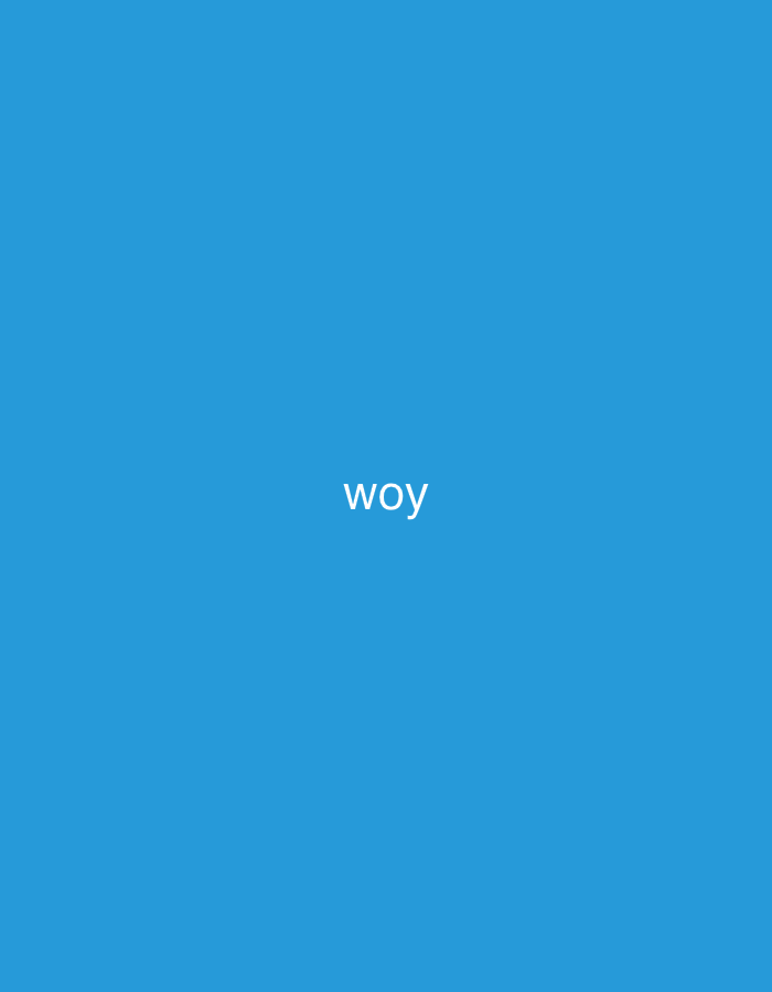 The image is a plain, solid blue background with the word "woy" written in white text in the center. There are no other objects or details visible in the image. The location in Palimanan, Indonesia, is not represented in this image.