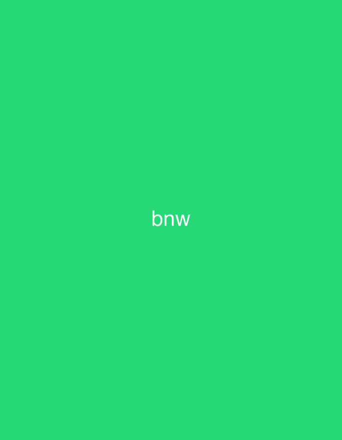 The following image is presented as a scene within the city of Casablanca, Morocco. It features a uniform, vibrant green background that fills the entire frame. In the central area of this background, the three lowercase characters 'bnw' are displayed in white, sans-serif typeface. No other elements, subjects, or activities are depicted.