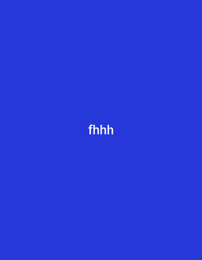 The image displays a solid, uniform royal blue background. Centered both horizontally and vertically on this background is the white text "fhhh" rendered in a sans-serif typeface. No other objects, subjects, or environmental details are present. The scene is located in Unknown, Unknown.