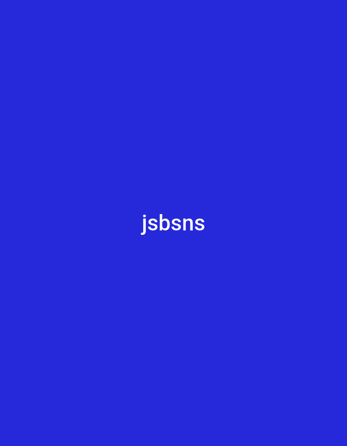 The image displays a solid royal blue background with white text centrally placed. The visible text is "jsbsns". There are no other discernible subjects, objects, people, or activities depicted. The background color is uniform and vibrant. No specific location cues, time of day, weather conditions, or emotions can be inferred from the image content.