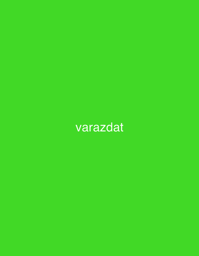 The image displays a vibrant, solid green background. Centered on this plain background is the word "varazdat" rendered in white, sans-serif text. The crops provided further confirm the presence and style of the text, showing it against the same green backdrop, indicating its central placement in the full image. There are no other subjects, objects, people, or discernible activities. No specific time of day, weather, or location cues are visible within the image itself.