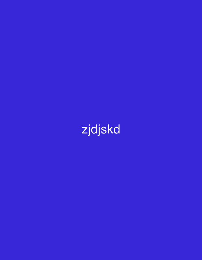 The image shows the text "zjdjskd" in white font centered on a solid blue background.