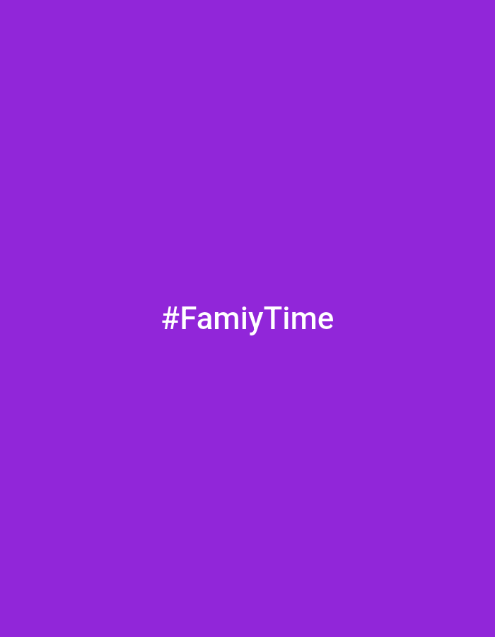 A solid purple background with the white text "#FamiyTime" in the center. The provided information about Ramat Gan, Israel, is irrelevant as it cannot be determined from the image.