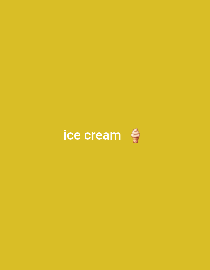 This media file is a digitally created image with a plain, solid yellow background. Centered horizontally in the lower portion of the image are the words "ice cream" in white, sans-serif text. To the right of the text, and slightly above it, is a small, cartoon-like emoji of a vanilla ice cream cone. There are no people, scenes, or specific location cues visible in the image. The emoji and text suggest the subject is related to ice cream. The image appears to be a simple graphic or meme, potentially intended for social media. No specific time of day, weather, or emotional context can be inferred from the visual elements. The location context of Middlesbrough, United Kingdom, is provided but has no discernible relevance to the image content itself.