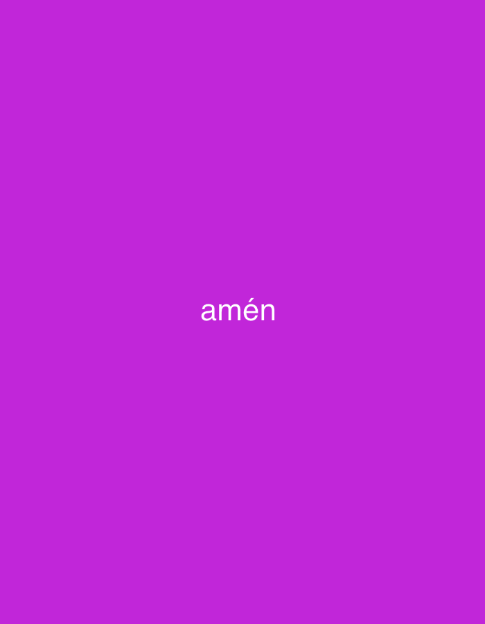 The image features a solid, vibrant magenta background. Centered on this background, the word "amén" is displayed in clear, white, sans-serif lowercase letters. There are no people, objects, or additional elements in the scene, which consists solely of the colored field and the text. No specific activity or event is taking place. The image is a static graphic, devoid of details that would indicate a time of day, weather, or specific location cues within the visual content itself. The provided context indicates a location of Santa Ana, Venezuela, though this is not visually represented in the image.