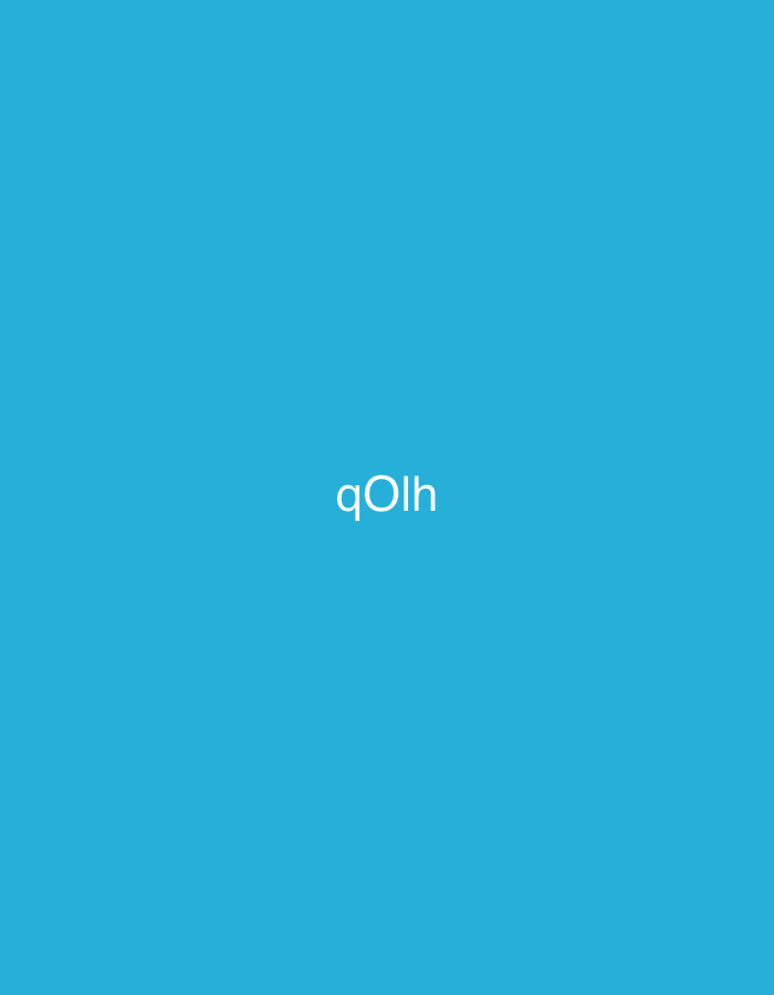 The image displays the white alphanumeric string "qOJh" precisely centered on a solid teal-blue background. The scene is devoid of any other discernible objects, subjects, or environmental features, set in the city of Casablanca, Morocco.