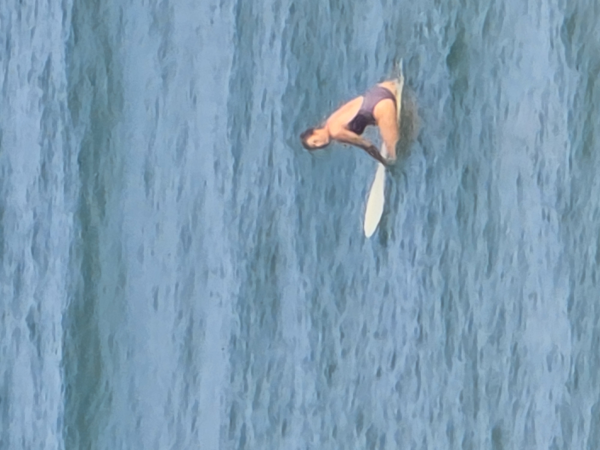 A person is seen diving into a body of water. This is likely the Tel-Aviv-Yafo Municipality Hall waterfall in Tel Aviv, Israel. The individual is wearing a dark swimsuit and is captured mid-dive, entering the water headfirst. The waterfall forms the backdrop, with cascading blue-tinted water filling the majority of the frame.